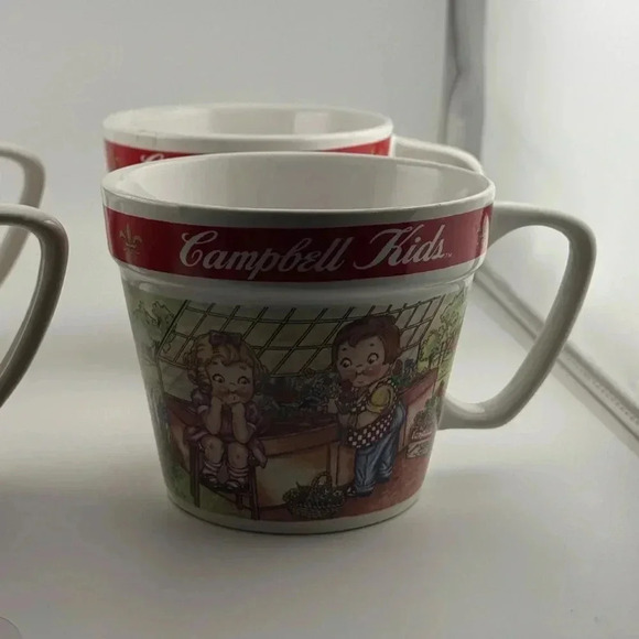 VINTAGE Campbell Soup Campbell Kids By Westwood 1998 Soup Mugs Set of 4 - Picture 6 of 11